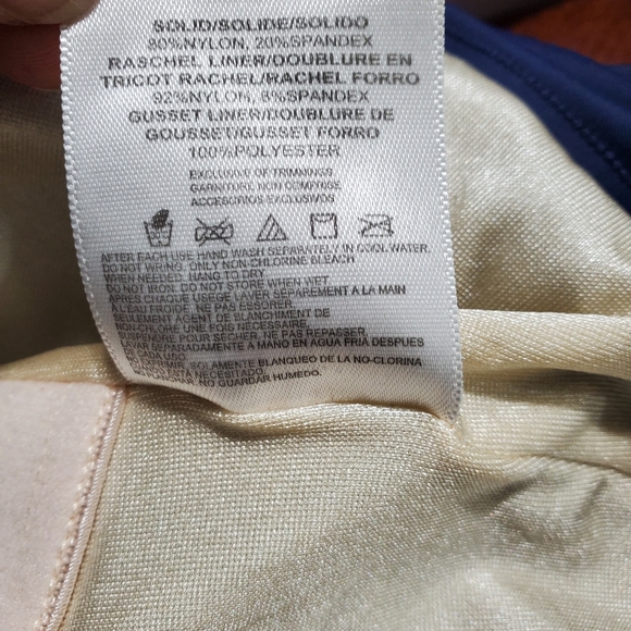 Fit for You Womens Plus Tiered Ruffle Modest Swimsuit Romper Coverup Cobalt Blue - Picture 11 of 12